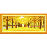 Tranh Thêu Chữ Thập (THÊU TOÀN BỘ) Kim Ngọc Mãn Đường, KT Lớn F305 (TRANH CHƯA THÊU) KT:198X79CM