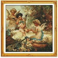 Tranh thêu chữ thập, Thiên thần, Nhân vật, 14/11CT Vải in