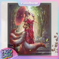 Tranh Thêu Chữ Thập Thủ Công Bằng cotton Thân Thiện Với Môi Trường 11ct Hình Cô Gái Bán Lẻ [Cầu Vồng12.vn]