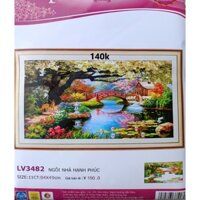 Tranh thêu chữ thập Tổ ấm hạnh phúc LV3482-84x49cm