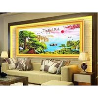 Tranh Thêu Chữ Thập Tùng Nghênh Khách 222580-137x74cm