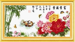 Tranh thêu chữ thậph Hoa - DLH-YZ567