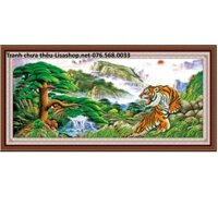 Tranh thêu CON HỔ A1110(136x62cm) chưa thêu 3d