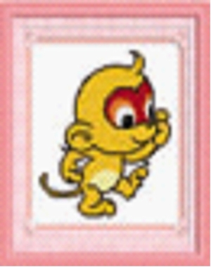 Tranh thêu động vật Die Lian Hua Con giáp tuổi Thân YD253