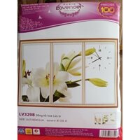 Tranh Thêu Hoa LV3298 85x51 chưa thêu