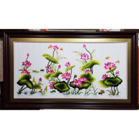 TRANH THÊU - HOA SEN -F171