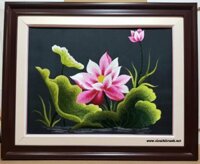 Tranh thêu- Hoa Sen-T197