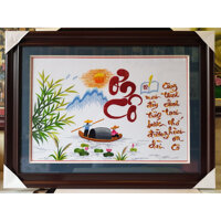 TRANH THÊU NGHỆ THUẬT THƯ PHÁP - TRI ÂN THẦY CÔ  - Ơn Cô - 01