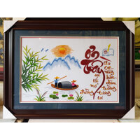 TRANH THÊU NGHỆ THUẬT THƯ PHÁP - TRI ÂN THẦY CÔ  - Ơn thầy-03