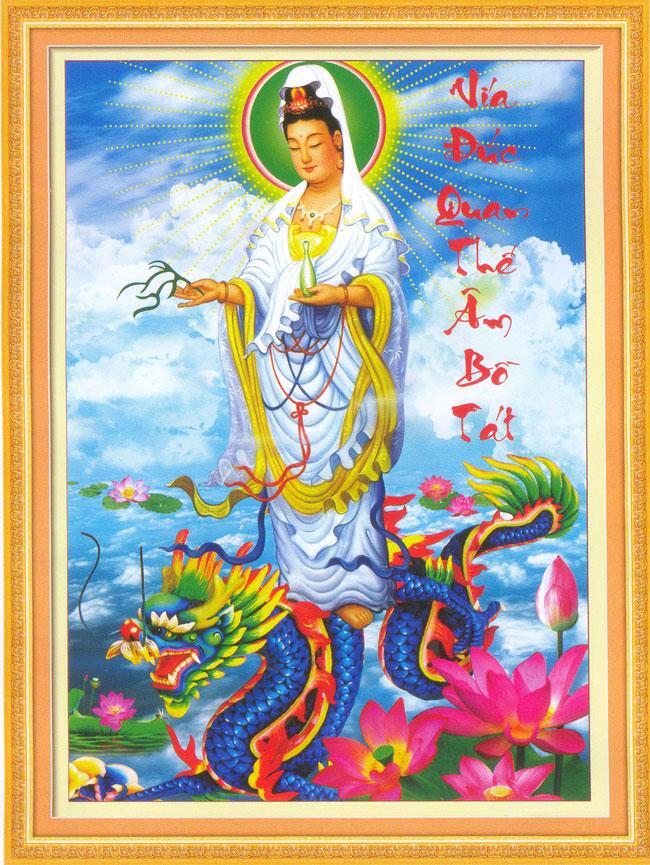 Tranh thêu Phật bà quan âm - DLH-222907