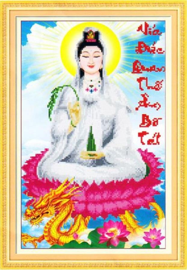 Tranh thêu Phật bà quan âm - DLH-222905