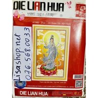 Tranh thêu PHẬT QUAN THẾ ÂM BỒ TÁT 45x70cm chưa thêu a1060