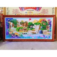 tranh thêu phong cảnh tuyệt đẹp 2mx95cm chưa thêu