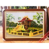 Tranh thêu quà tặng CHÙA MỘT CỘT VIỆT NAM