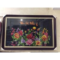 Tranh thêu quà tặng du lịch VẠN SỰ NHƯ Ý HOA MẪU ĐƠN