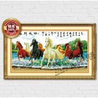 Tranh thêu tay chữ thập mã đáo thành công