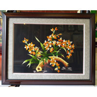 TRANH THÊU TAY -GIÒ HOA LAN kích thước 5570 - H1302