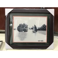 Tranh thêu tay Hạ Long 25x35