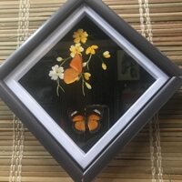 Tranh thêu tay và bướm