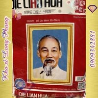 Tranh thêu -Tranh đính đá Chân Dung BÁC HỒ 222071 ,222072,222074 , DF422,DF420,DF214 ,thêu kín ( chưa thêu)