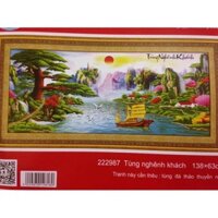 Tranh thêu Tùng nghênh khách 222987