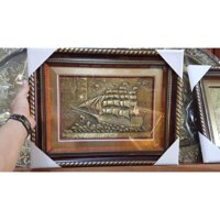 Tranh Thuận Buồm Xuôi Gió Kích Thước 42x32cm Bằng Đồng Treo Tường Đồ Đồng Đại Bái - Đại Bái 555