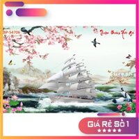 Tranh thuyền buồm in hình 3d lên vải lụa không ẩm mốc vải có độ bền cao