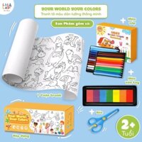 Tranh tô màu dán tường cho bé