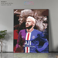 Tranh tô màu số hoá cầu thủ bóng đá Neymar COCI tự tô theo số NC4011 có kèm khung