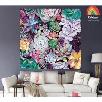 Tranh tô màu số hóa Rainbow Hoa H029