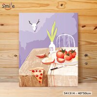 Tranh tô màu theo số Smile FMFP ẩm thực cà chua S41314 40x50cm