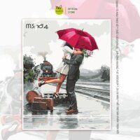 Tranh tô màu Tình Yêu Sân Ga 184 (Có khung)