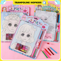 Tranh Tô Màu Trang Điểm Công Chúa Hopkids – Sáng Tạo Trang Điểm Cho Bé Gái