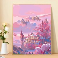 ✅Tranh Tô Theo Số - Xứ Sở Thân Tiên- Tranh Số Hóa Phong Cảnh Đã Căng Sẵn Khung 40x50