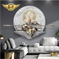 Tranh TRÁNG GƯƠNG 5D Tề Thiên Đại Thánh - Mỹ Hầu Vương CÓ đèn led làm trang trí phòng khách phòng ngủ siêu đẹp