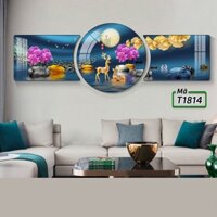 Tranh Tráng Gương BỘ 3 TẤM decor siêu sang