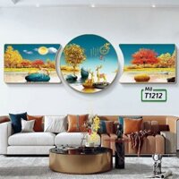 Tranh Tráng Gương BỘ 3 TẤM decor siêu sang