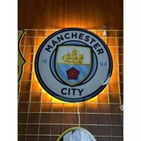 Tranh Tráng Gương Đèn LED CLB Manchester City,thiết kế đẹp mắt-tặng kèm đinh treo tường