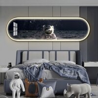 tranh tráng gương đèn led phi hành gia decor phòng khách , phòng ngủ , phòng làm việc V.IP