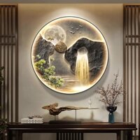 tranh tráng gương đèn led decor phòng khách phòng làm việc  ,... V.I.P