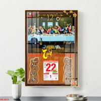 Tranh Tráng Gương Đốc Lịch Tết Simple House " Công Giáo Chúa Giesu Đức Mẹ Maria" In UV5D Cao Cấp  Trang Trí Nhà Cửa