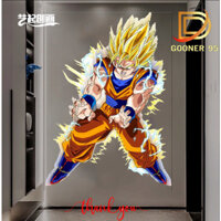 tranh tráng gương goku led cắm điện có thể thay thế đèn ngủ phòng trang trí cho giới trẻ