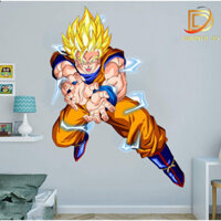 tranh tráng gương goku led cắm điện có thể thay thế đèn ngủ phòng trang trí cho giới trẻ