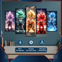 Tranh Tráng Gương SONGOKU cực ngầu, chất liệu mika gương bồi fomex 5mm dán tường, có keo dán sẵn 2 mặt