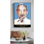 Tranh tráng gương- Tranh Chân Dung Bác Hồ- KT 40x60cm