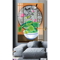 Tranh Tráng Gương Tranh thư pháp tri ân Thầy Cô, mẫu dáng đứng