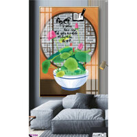 Tranh Tráng Gương Tranh thư pháp tri ân Thầy Cô, mẫu dáng đứng