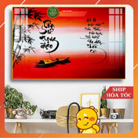 Tranh Tráng Gương - Tranh Treo Tường Tranh thư pháp tri ân Thầy Cô, mẫu treo ngang in tráng gương