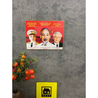 Tranh tráng gương treo tường Bác Hồ, Bác Giáp, Bác Trọng in UV 8K cao cấp [ Giá Xưởng - Rẻ Vô Địch ]