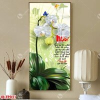 Tranh tráng gương treo tường chữ thư pháp chữ Nhẫn